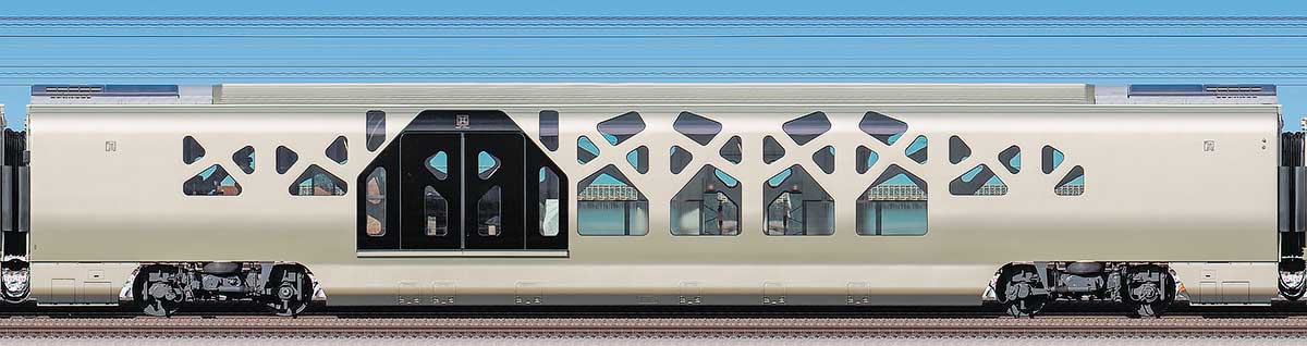 JR東日本E001形「TRAIN SUITE 四季島」E001-5山側の側面写真