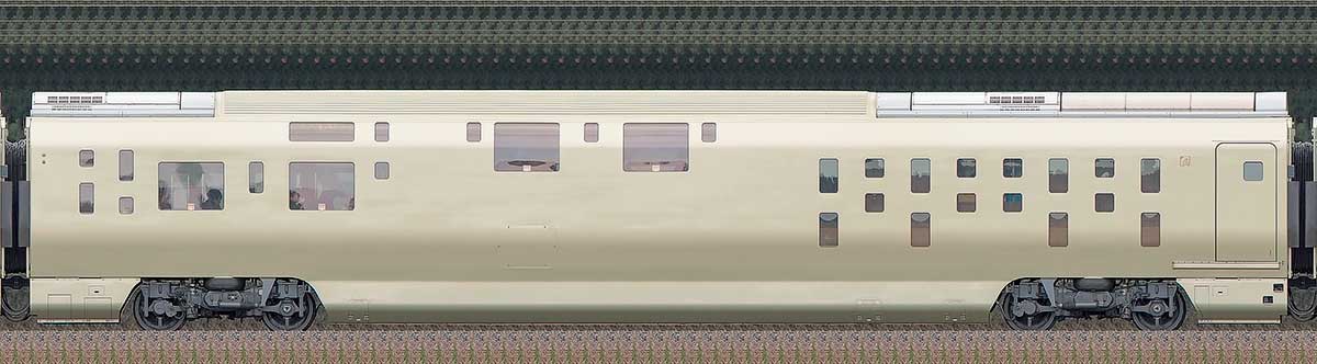 JR東日本E001形「TRAIN SUITE 四季島」E001-6海側の側面写真