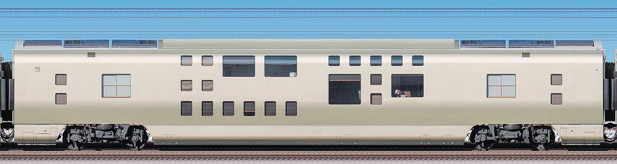 JR東日本E001形「TRAIN SUITE 四季島」E001-7山側の側面写真