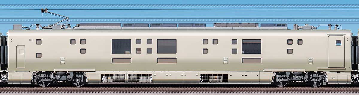 JR東日本E001形「TRAIN SUITE 四季島」E001-8山側の側面写真