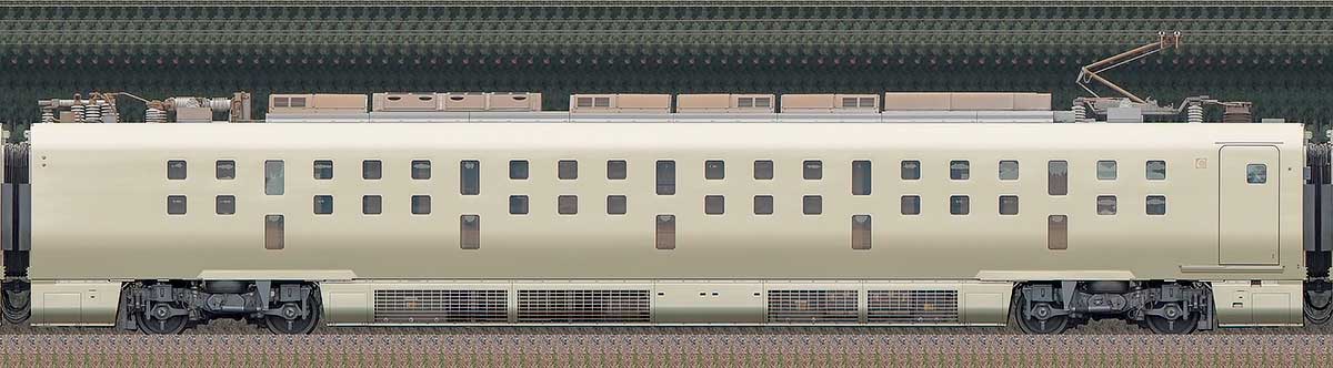JR東日本E001形「TRAIN SUITE 四季島」E001-9海側の側面写真