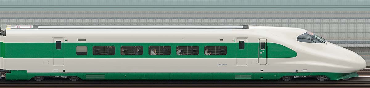 JR東日本E2系E223-1016（200系カラー）山側の側面写真