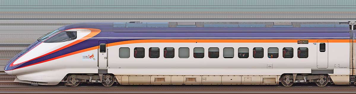 JR東日本E3系2000番台E322-2001山側の側面写真