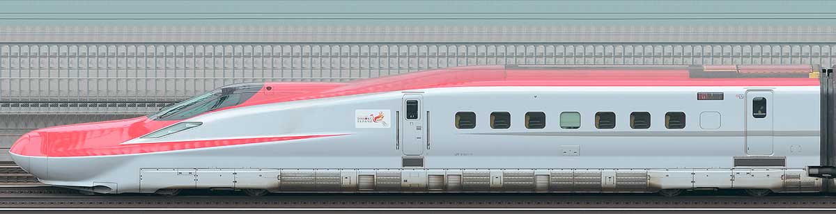 JR東日本E6系E621-7の側面写真｜RailFile.jp｜鉄道車両サイドビューの図鑑