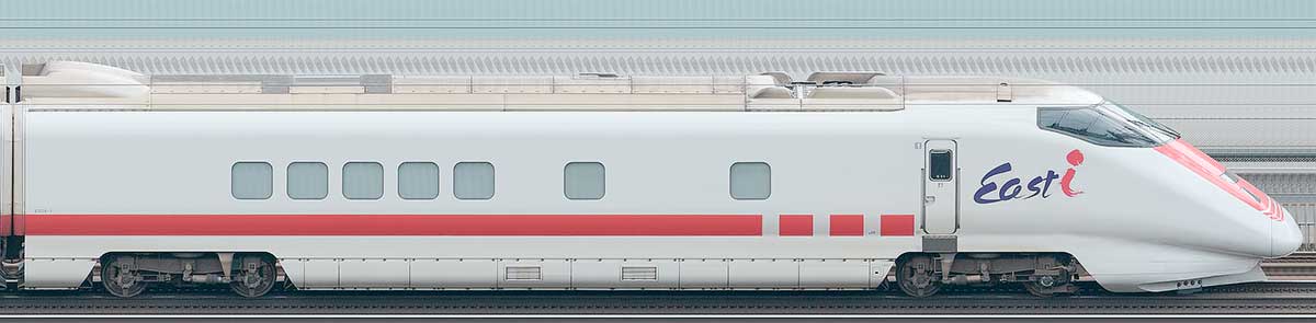 JR東日本E926形新幹線電気・軌道総合試験車「East i」E926-1山側の側面写真