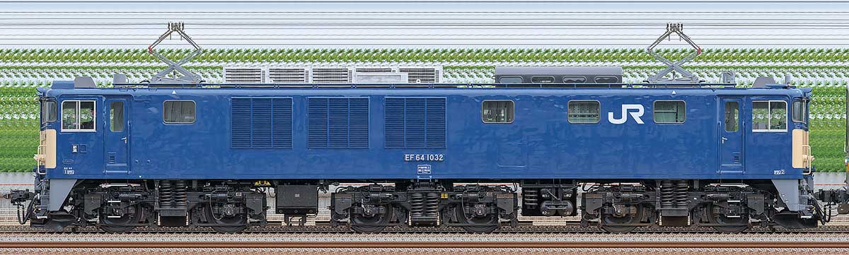 JR東日本EF64形1000番台EF64 10321エンド側の側面写真
