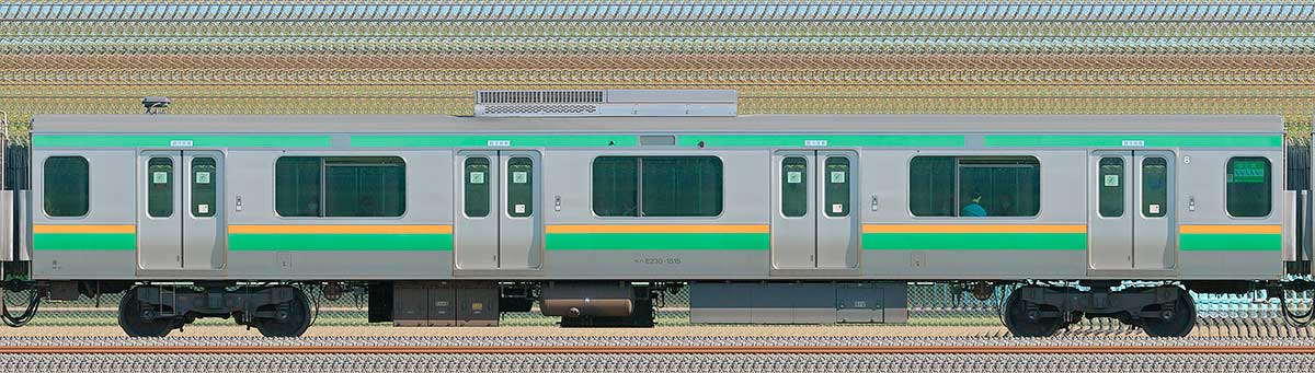 JR東日本E231系モハE230-1515山側の側面写真