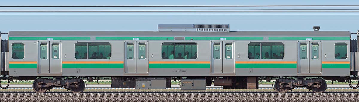 JR東日本E231系モハE230-1515海側の側面写真