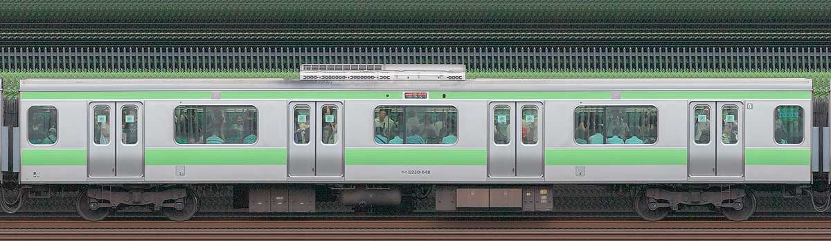JR東日本E231系モハE230-648山側（東京駅基準）の側面写真