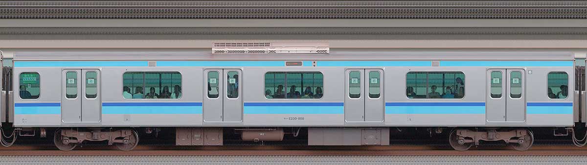 JR東日本E231系モハE230-808山側の側面写真