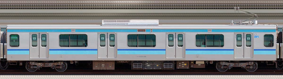 JR東日本E231系モハE231-810山側の側面写真