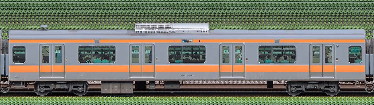 JR東日本E233系モハE232-213山側の側面写真