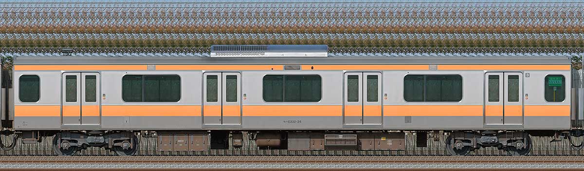 JR東日本E233系モハE232-24山側の側面写真