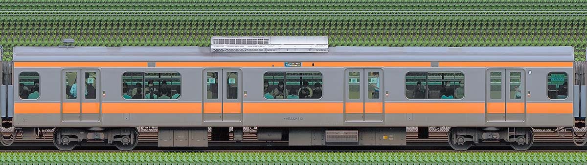 JR東日本E233系モハE232-413山側の側面写真