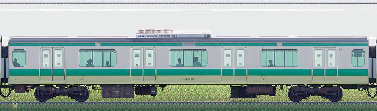 JR東日本E233系7000番台モハE232-7217(2025年)山側の側面写真