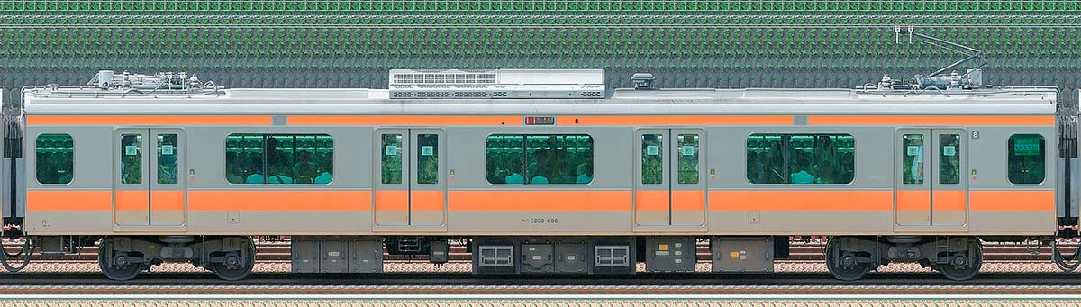 JR東日本E233系モハE233-605山側の側面写真