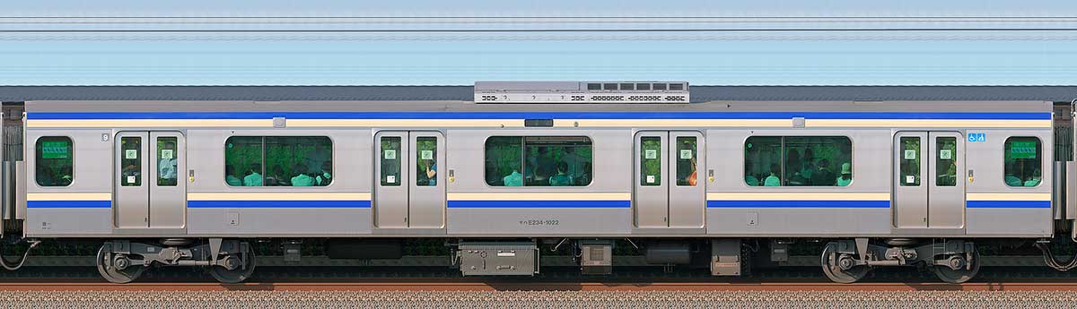 JR東日本E235系1000番台モハE234-1022海側の側面写真