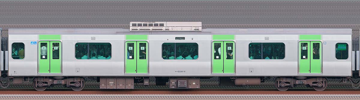 JR東日本E235系モハE234-11山側（東京駅基準）の側面写真