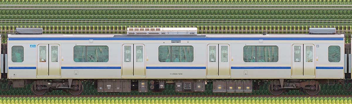 JR東日本E235系1000番台モハE234-1313山側の側面写真