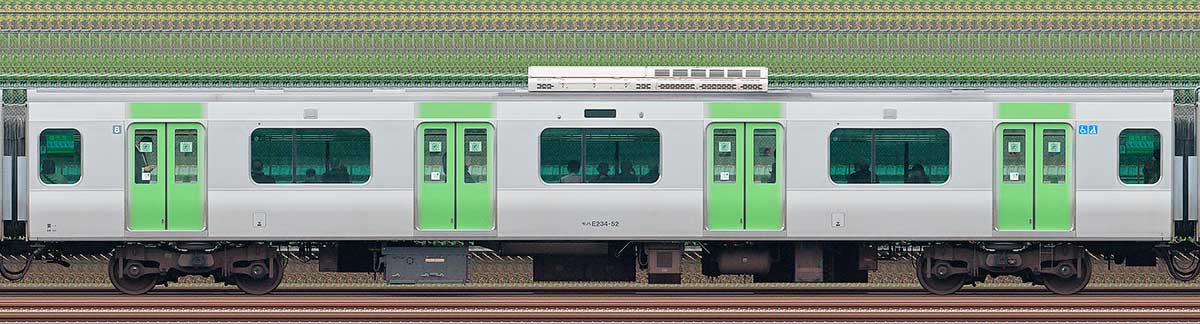 JR東日本E235系モハE234-52海側（東京駅基準）の側面写真