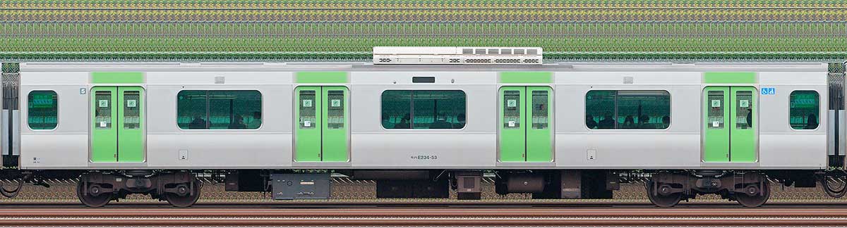JR東日本E235系モハE234-53海側（東京駅基準）の側面写真