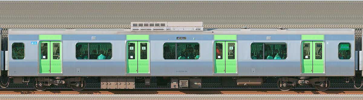 JR東日本E235系モハE234-54山側（東京駅基準）の側面写真