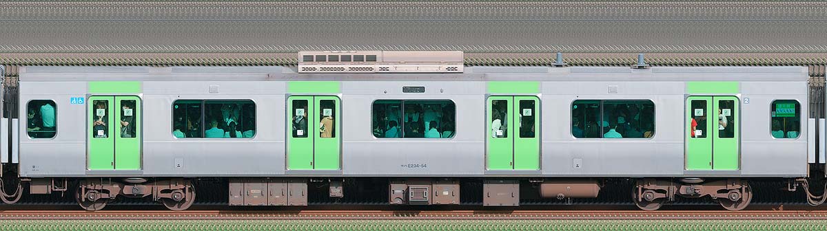 JR東日本E235系モハE234-54(2025年)山側(東京駅基準)の側面写真