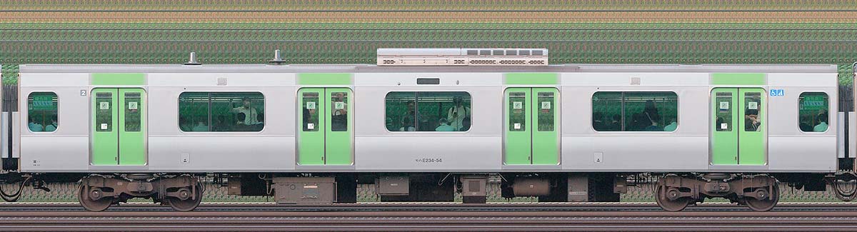 JR東日本E235系モハE234-54(2025年)海側(東京駅基準)の側面写真