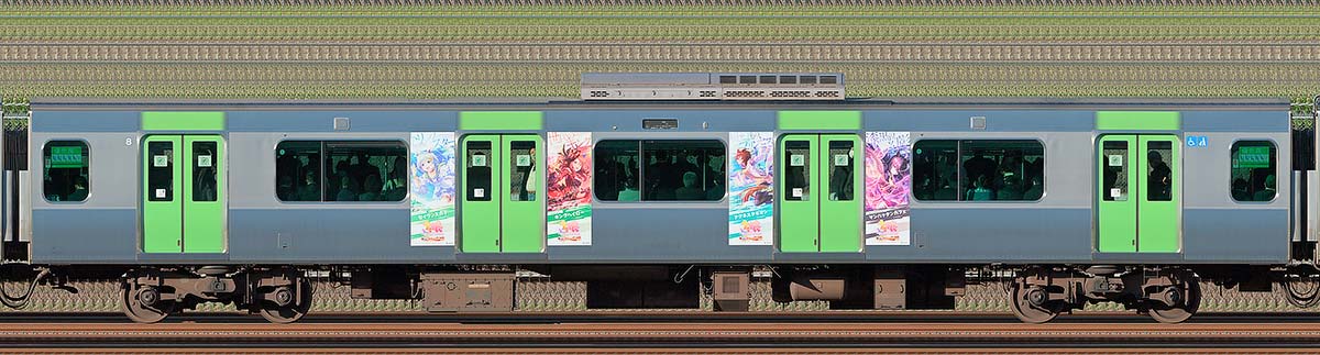 JR東日本E235系モハE234-82「ウマ娘 プリティーダービー」2周年記念ラッピング海側（東京駅基準）の側面写真