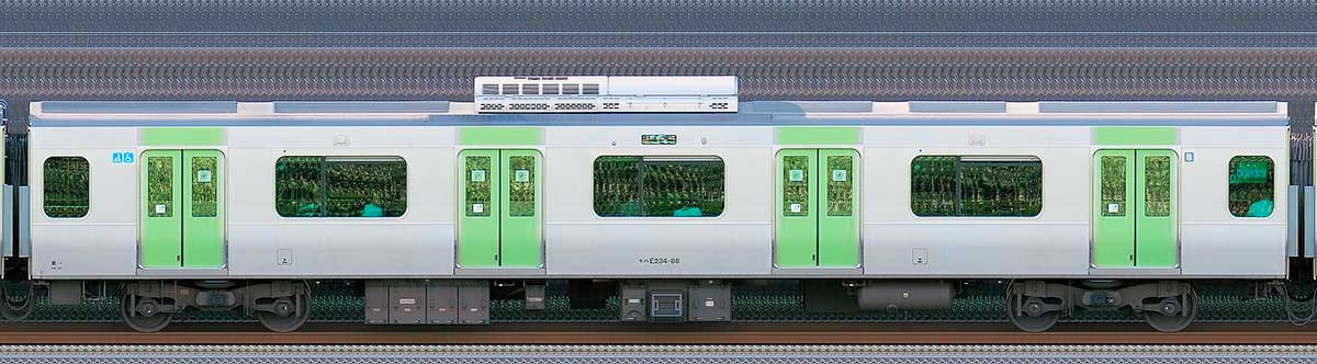 JR東日本E235系モハE234-88山側（東京駅基準）の側面写真