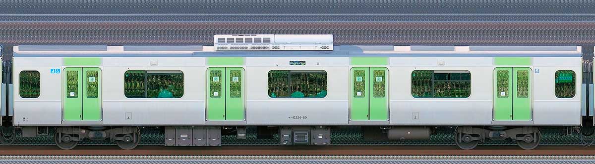 JR東日本E235系モハE234-89山側（東京駅基準）の側面写真
