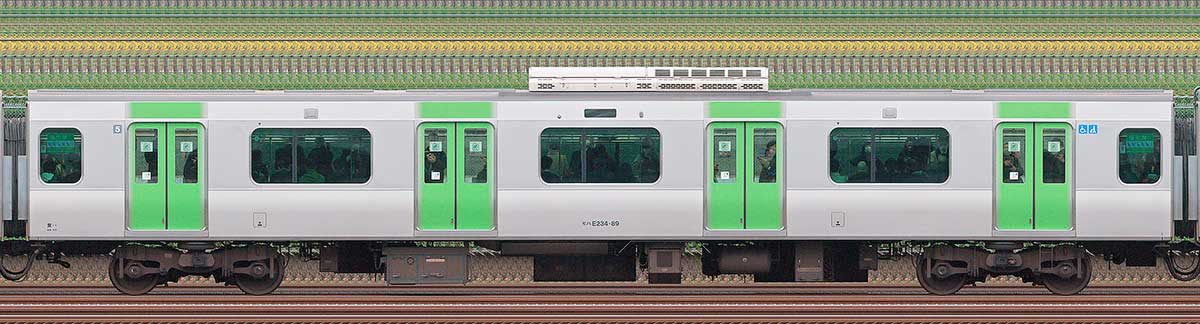 JR東日本E235系モハE234-89海側（東京駅基準）の側面写真