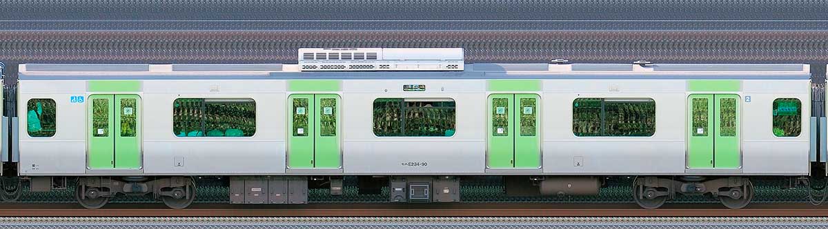 JR東日本E235系モハE234-90山側（東京駅基準）の側面写真