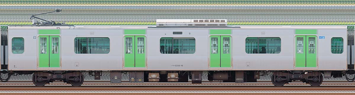 JR東日本E235系モハE235-10海側の側面写真