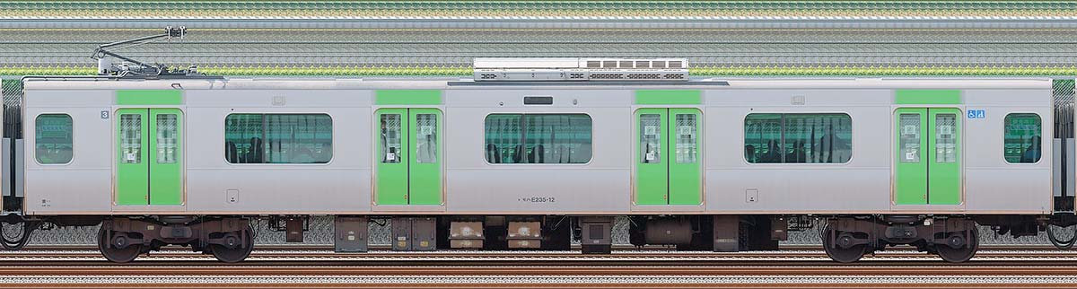 JR東日本E235系モハE235-12海側の側面写真