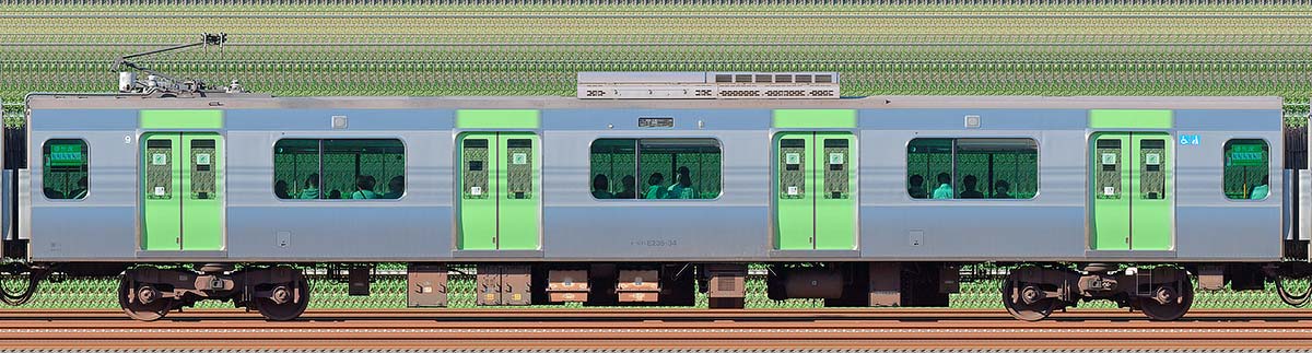 JR東日本E235系モハE235-34海側（東京駅基準）の側面写真