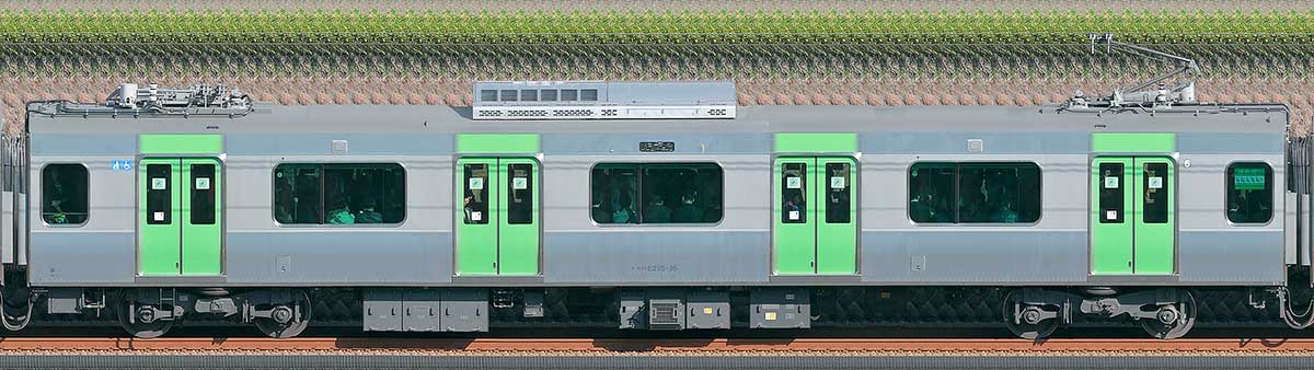 JR東日本E235系モハE235-35山側（東京駅基準）の側面写真