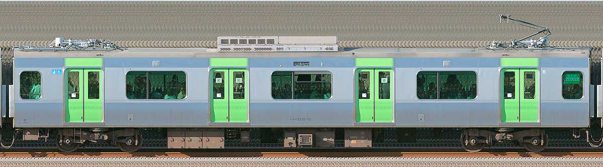 JR東日本E235系モハE235-53山側（東京駅基準）の側面写真