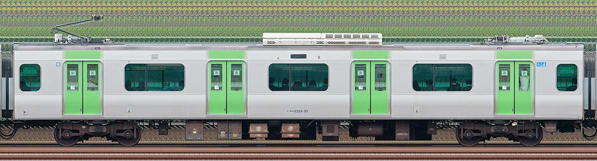 JR東日本E235系モハE235-53海側（東京駅基準）の側面写真
