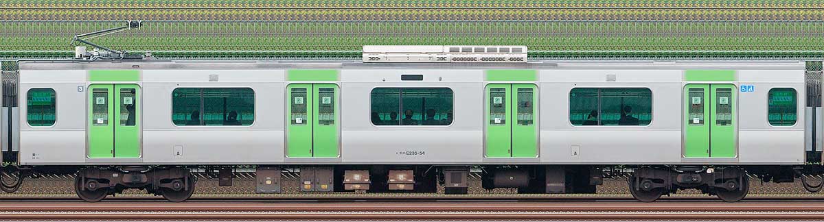JR東日本E235系モハE235-54海側（東京駅基準）の側面写真