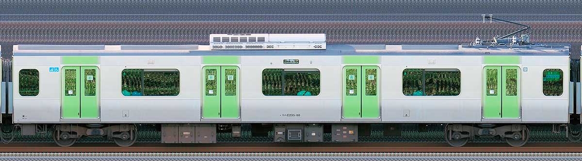 JR東日本E235系モハE235-88山側（東京駅基準）の側面写真