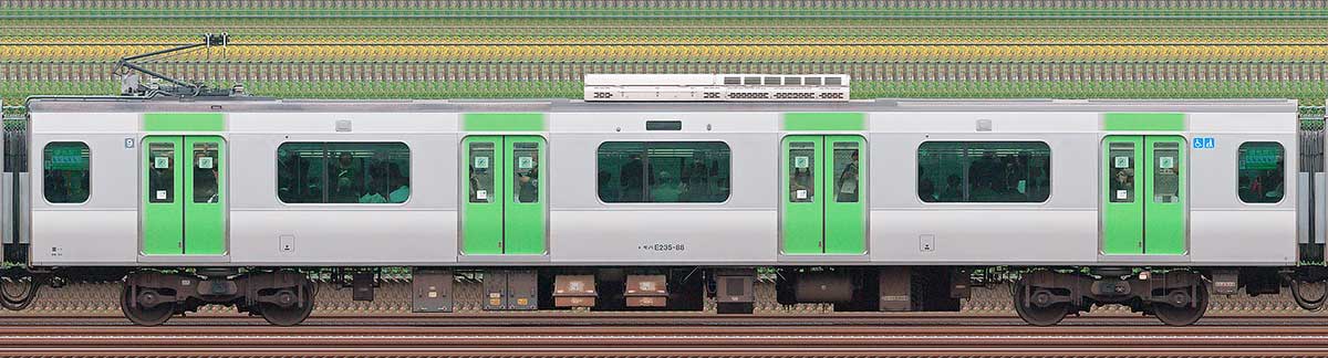 JR東日本E235系モハE235-88海側（東京駅基準）の側面写真