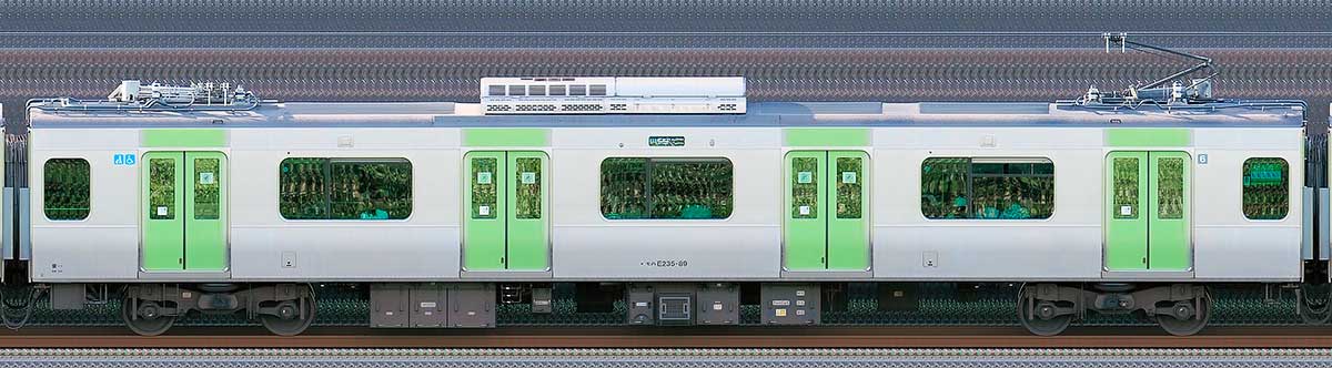 JR東日本E235系モハE235-89山側（東京駅基準）の側面写真