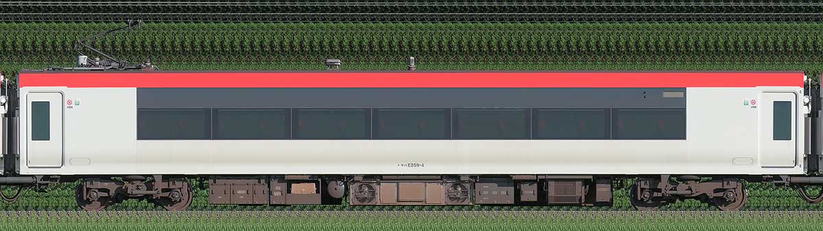 JR東日本E259系「成田エクスプレス」モハE259-4山側の側面写真