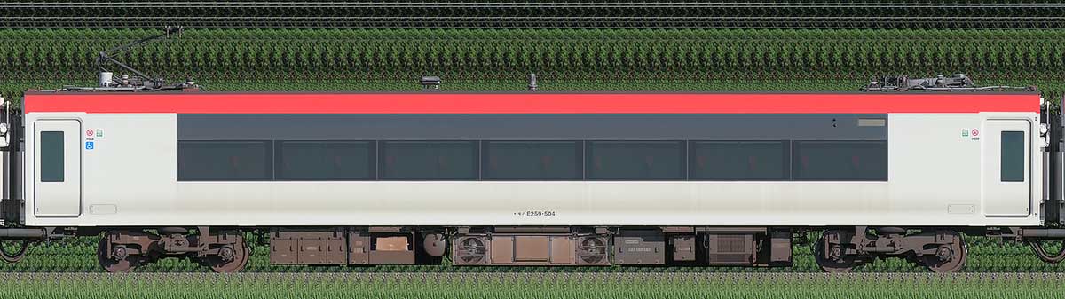 JR東日本E259系「成田エクスプレス」モハE259-504山側の側面写真