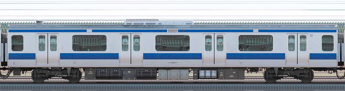 JR東日本E531系モハE530-1山側の側面写真