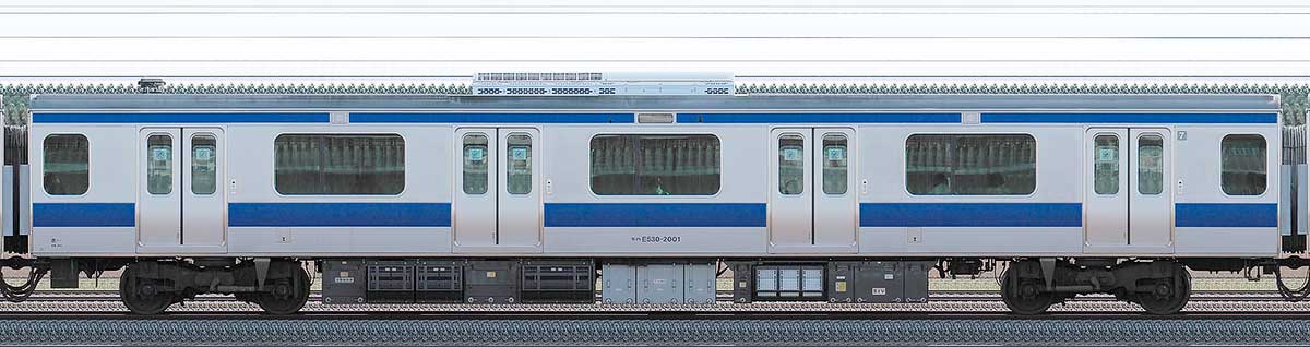 JR東日本E531系モハE530-2001山側の側面写真
