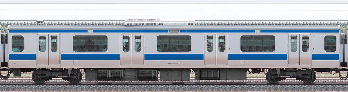 JR東日本E531系モハE530-2011山側の側面写真