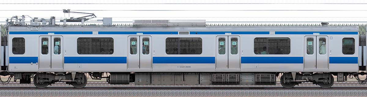 JR東日本E531系モハE531-2006山側の側面写真