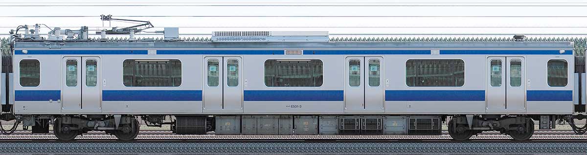 JR東日本E531系モハE531-3山側の側面写真